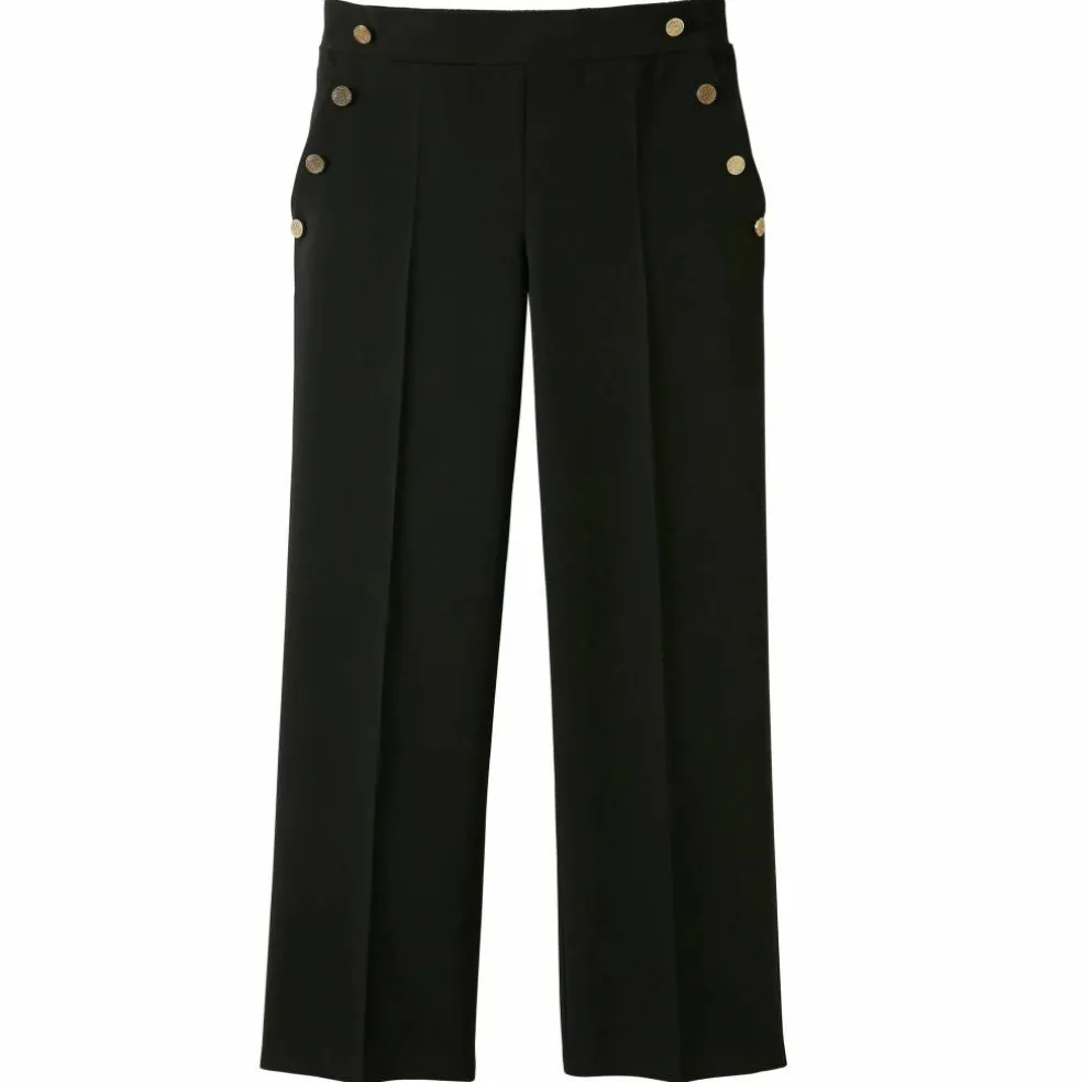 Pantalon fluide effet pont
