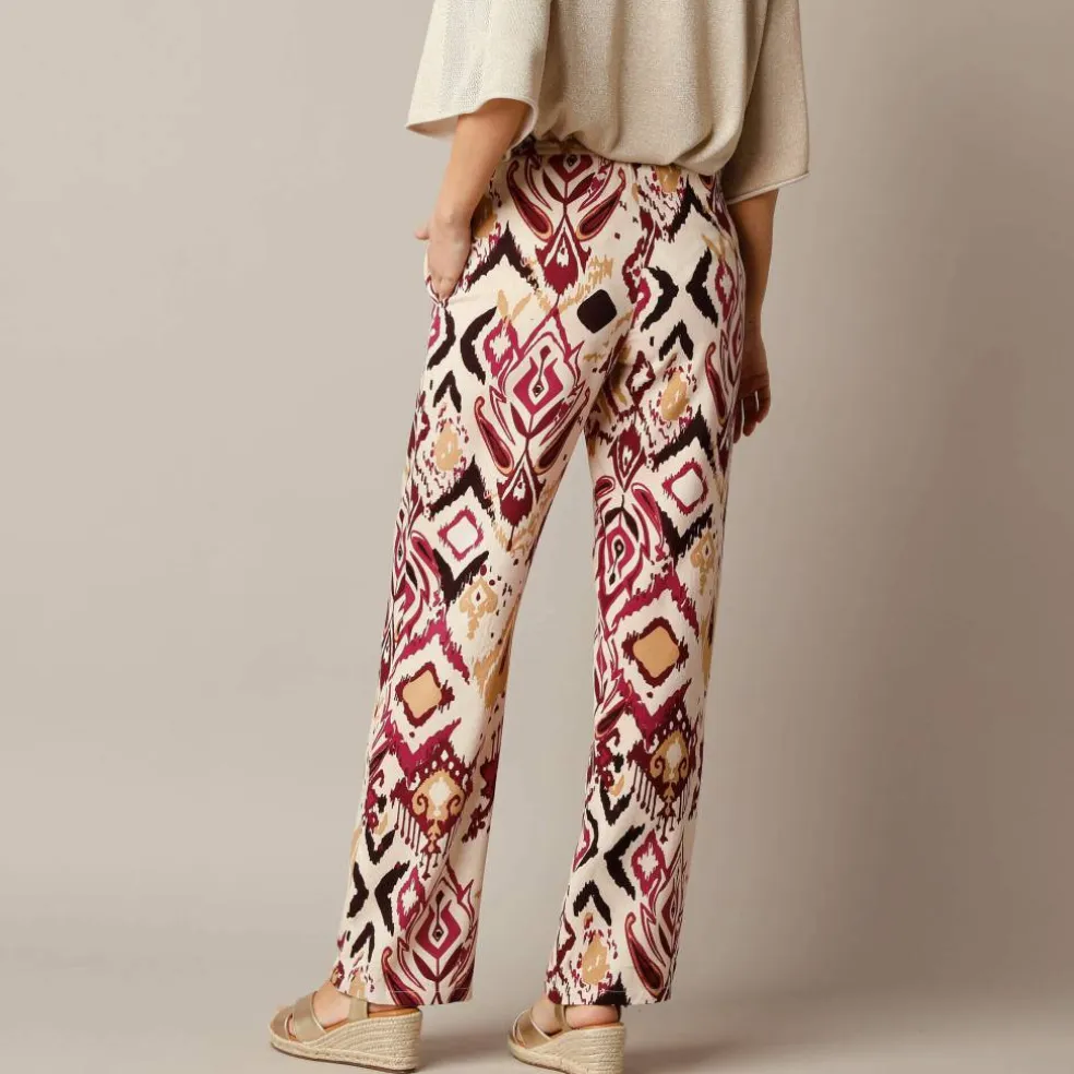 Pantalon fluide large, imprimé