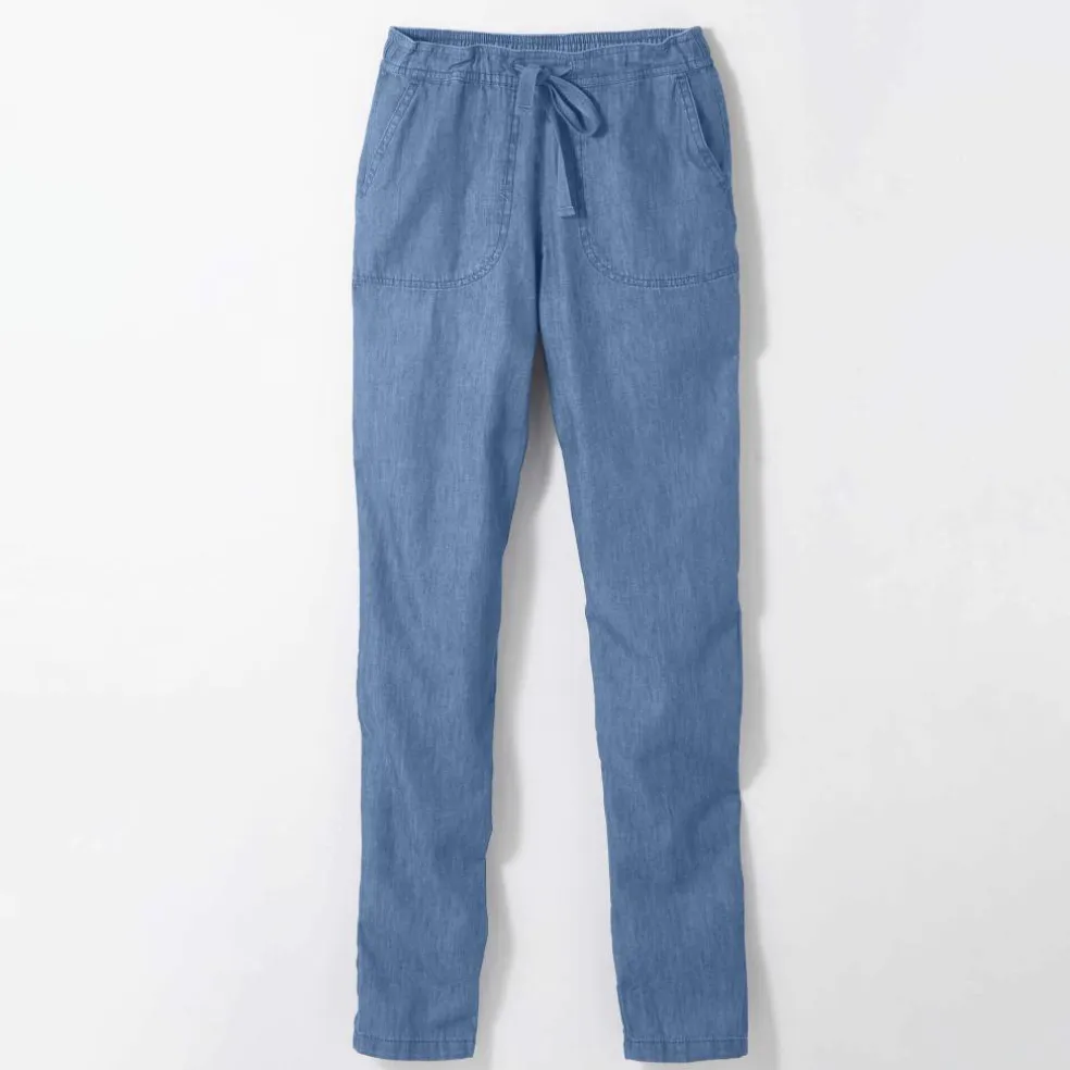 Pantalon fuselé, denim léger