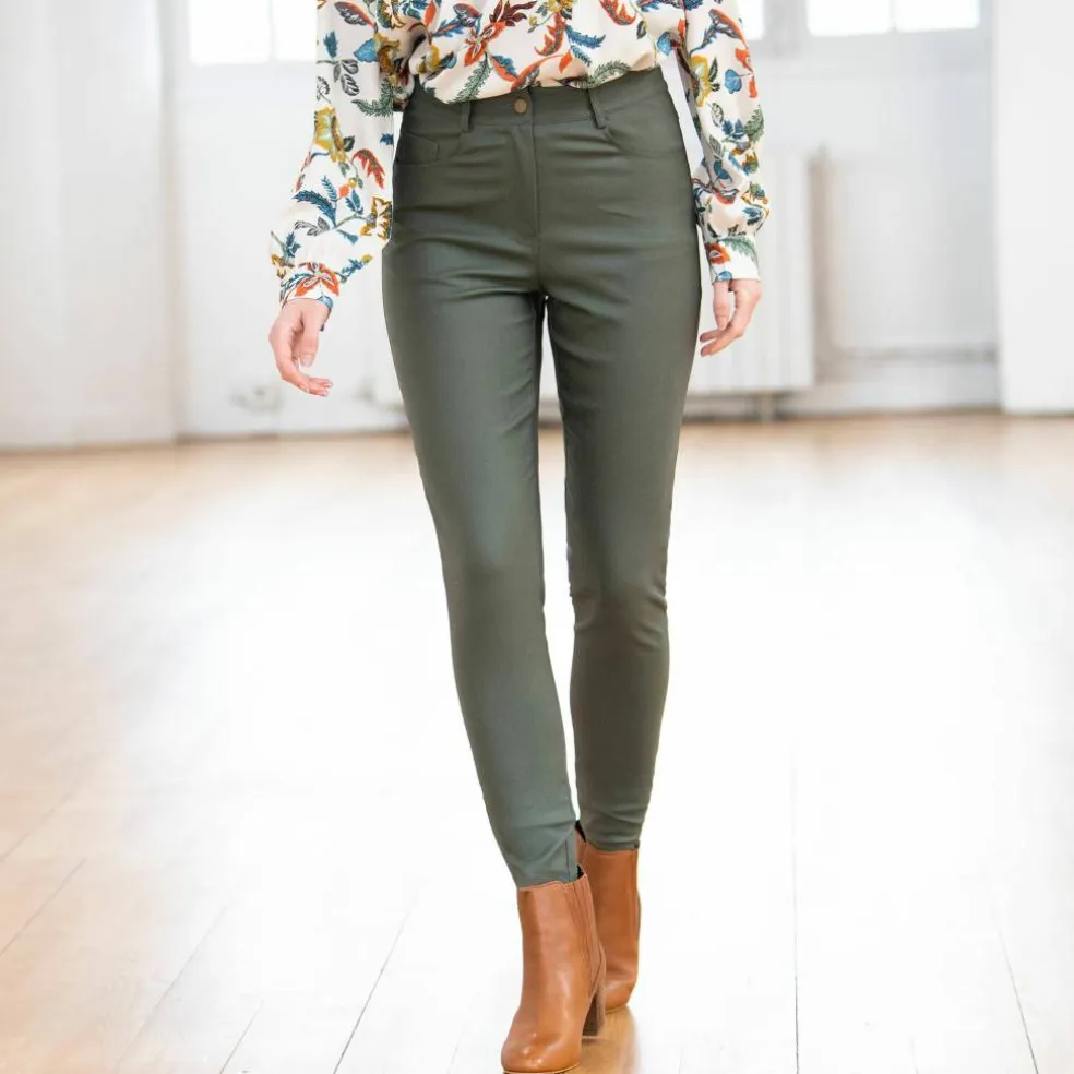 Pantalon fuselé enduit ultra stretch