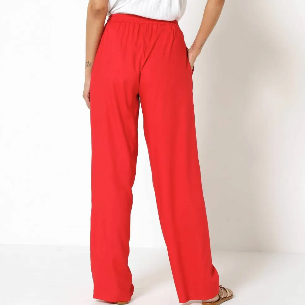 Pantalon large fluide uni