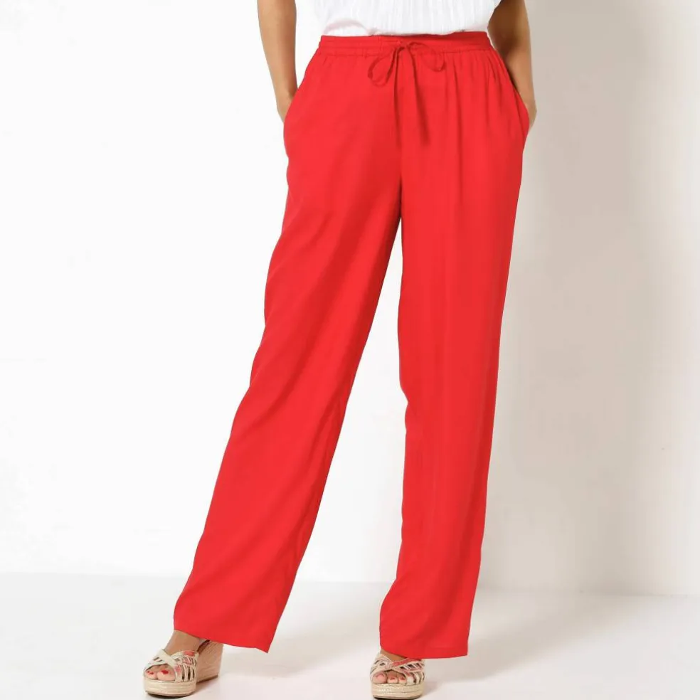 Pantalon large fluide uni
