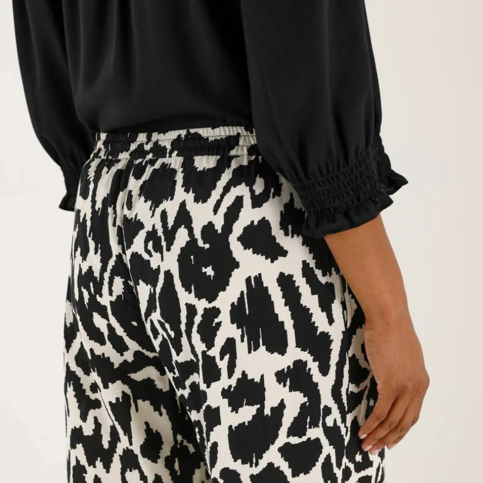 Pantalon large, imprimé