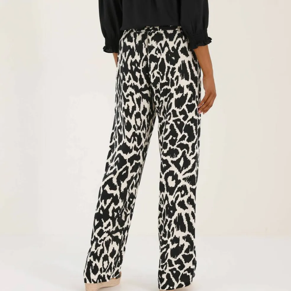 Pantalon large, imprimé