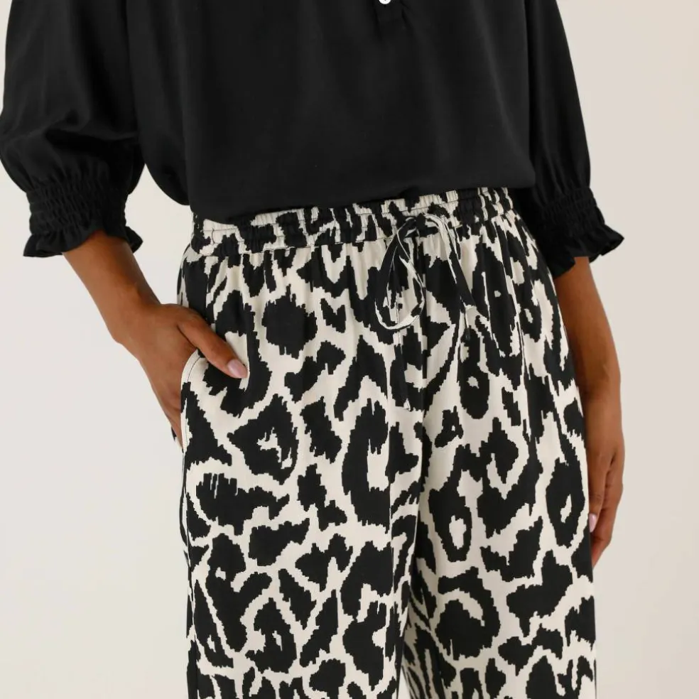 Pantalon large, imprimé