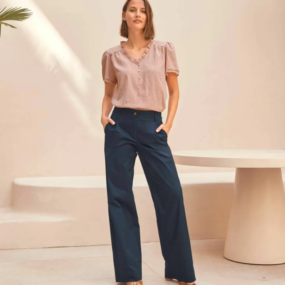 Pantalon large à pinces