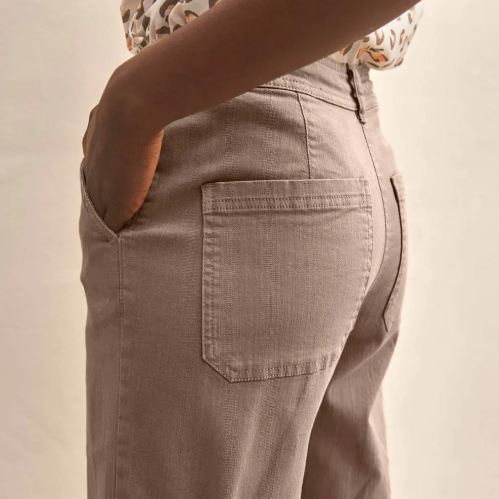 Pantalon large raccourci