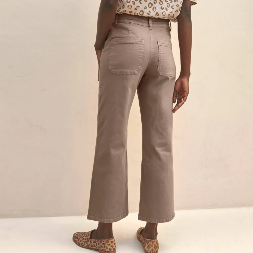 Pantalon large raccourci
