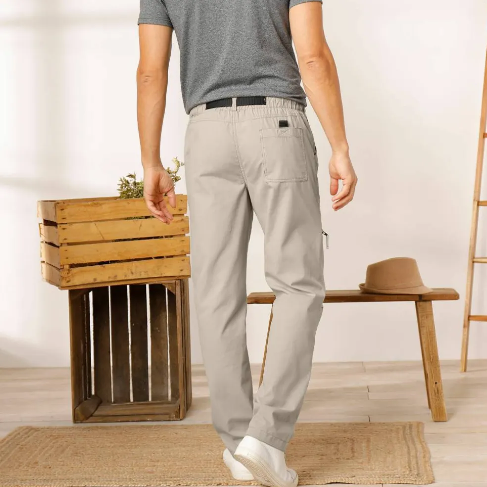 Pantalon 3/4 élastiqué + ceinture assortie