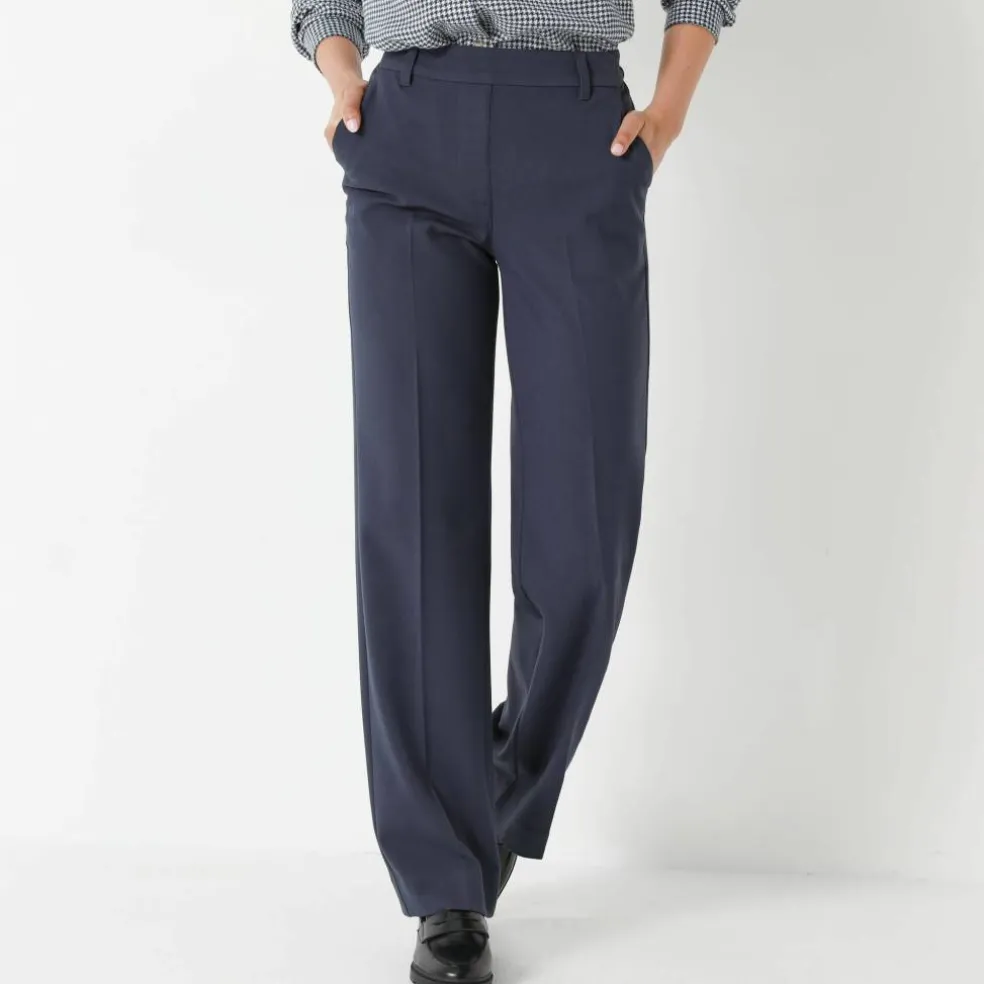 Pantalon élégant droit, uni