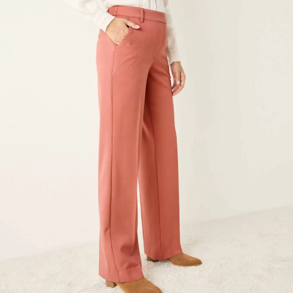 Pantalon élégant droit, uni
