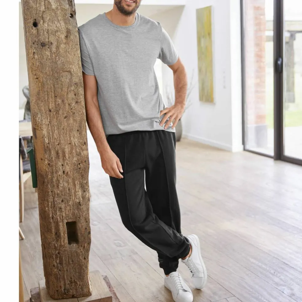 Pantalon loisirs molleton, bas resserrés