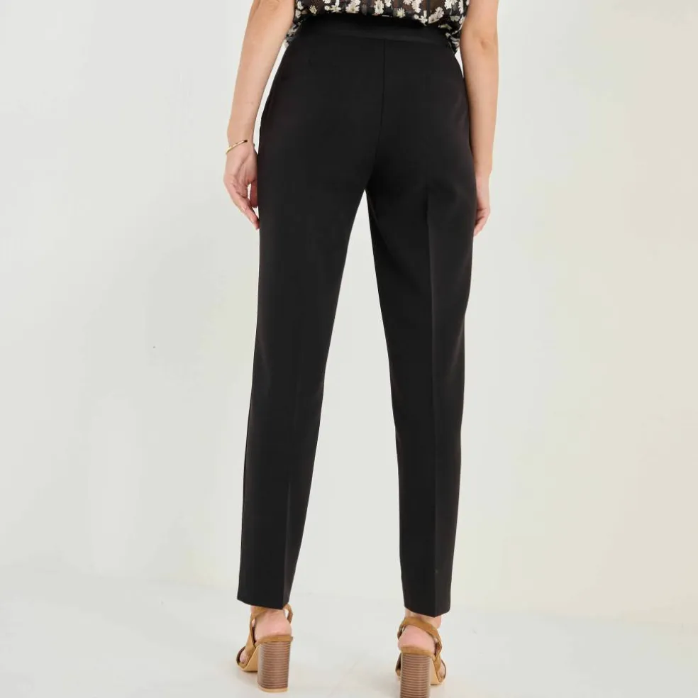 Pantalon 7/8ème coupe cigarette, uni
