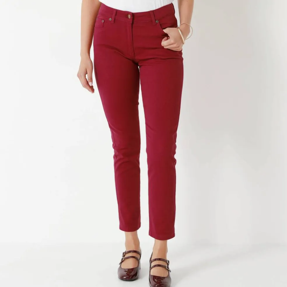 Pantalon 7/8ème fuselé stretch uni
