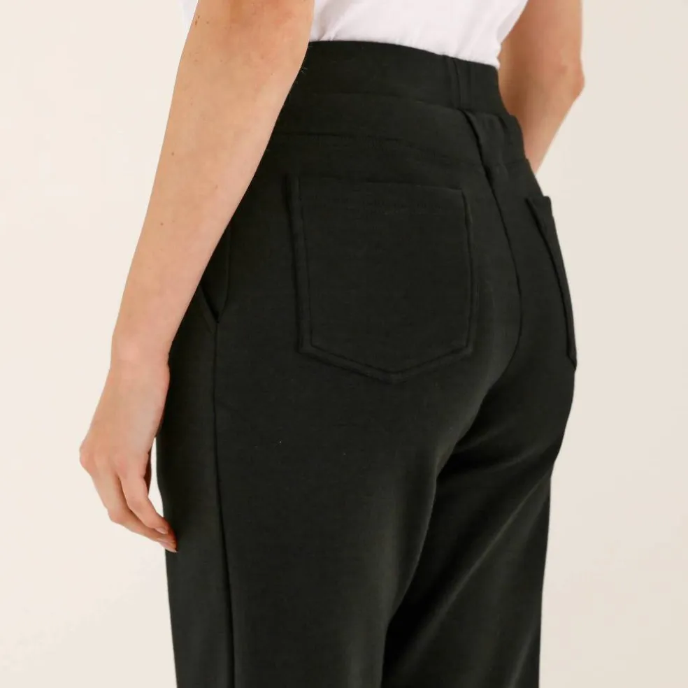 Pantalon 7/8ème à revers, en maille confort