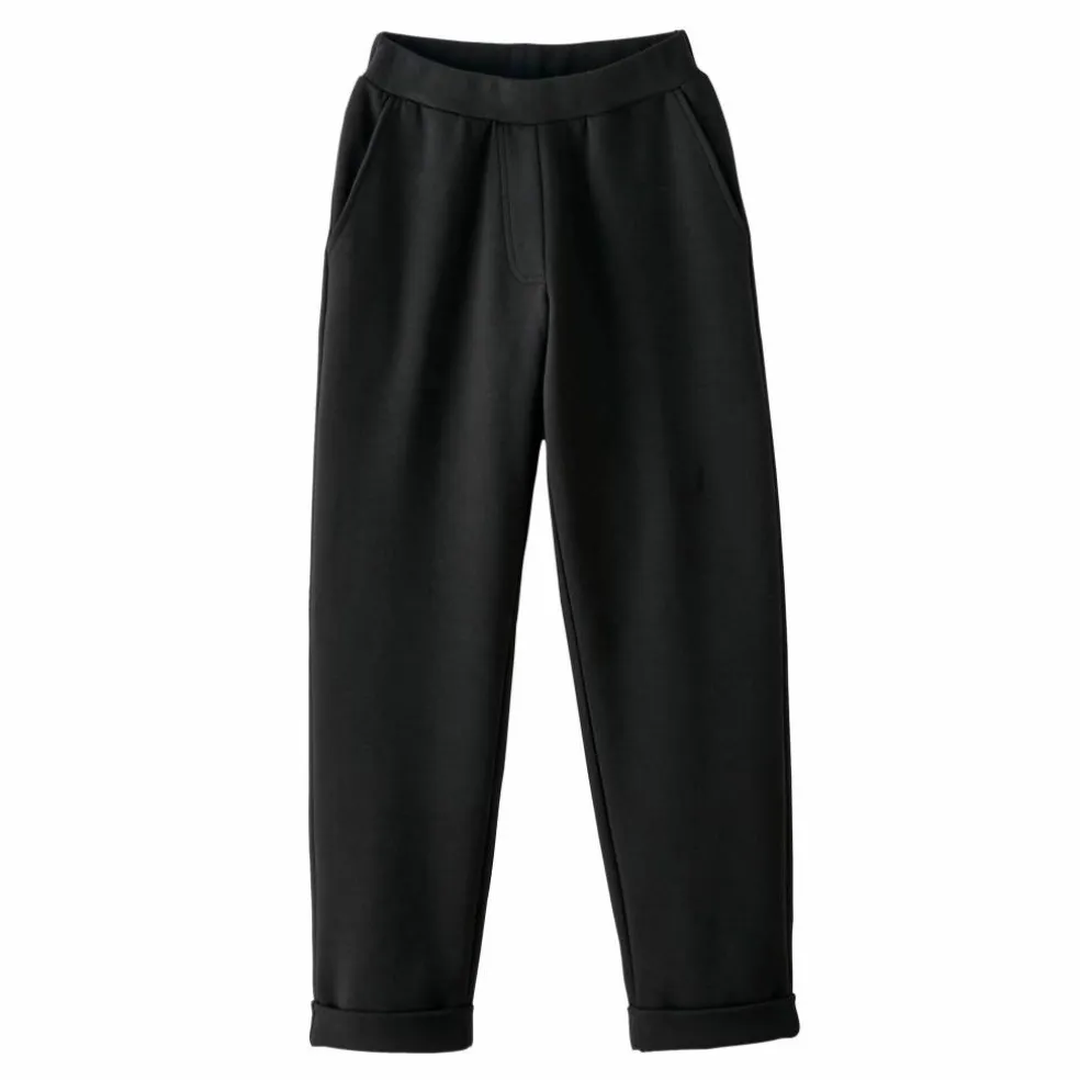 Pantalon 7/8ème à revers, en maille confort