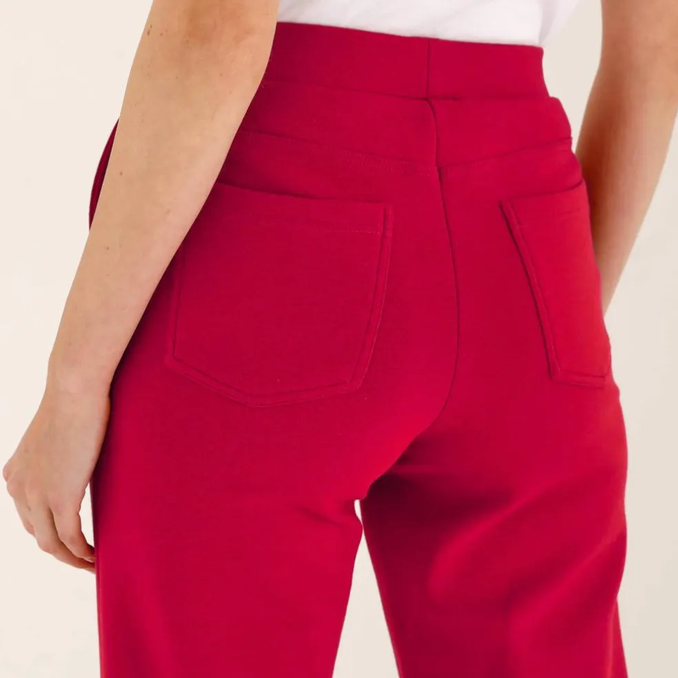 Pantalon 7/8ème à revers, en maille confort
