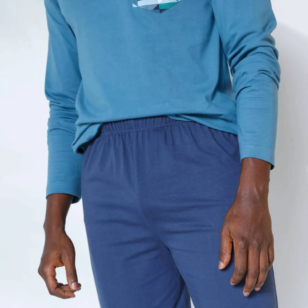 Pantalon pyjama coton uni