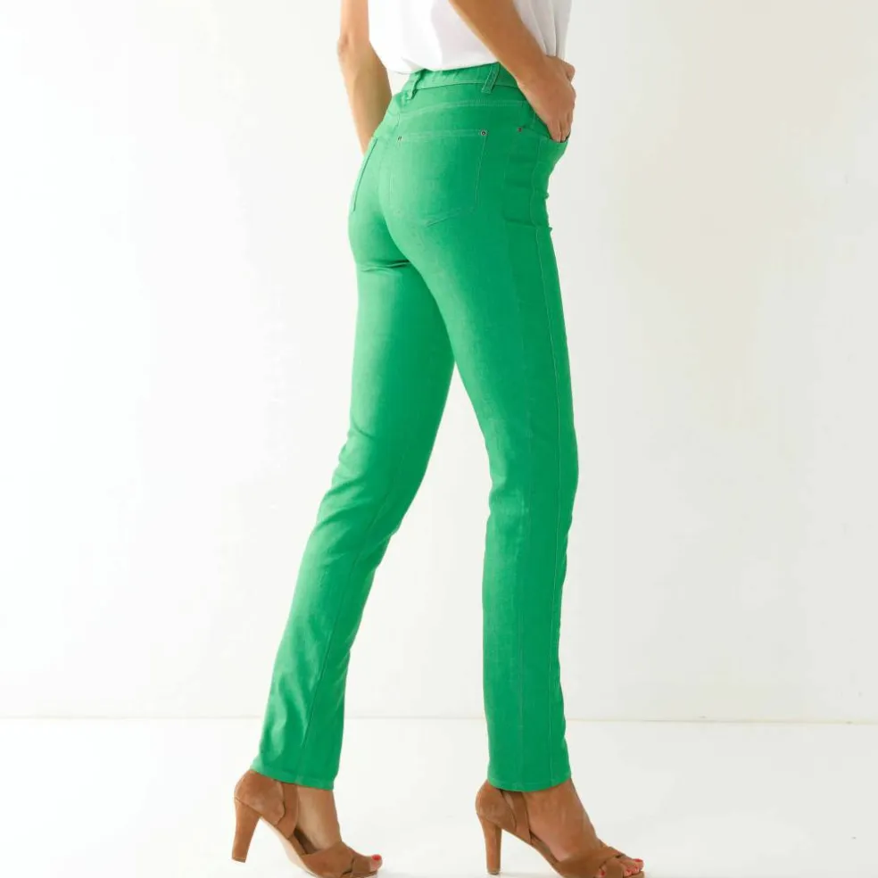 Pantalon stretch coutures affinantes