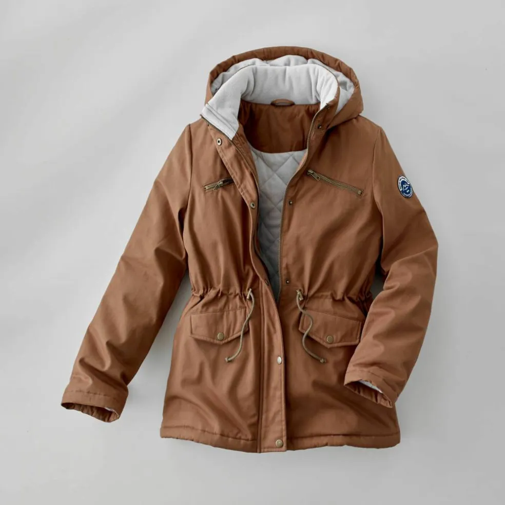 Parka déperlante doublée maille polaire