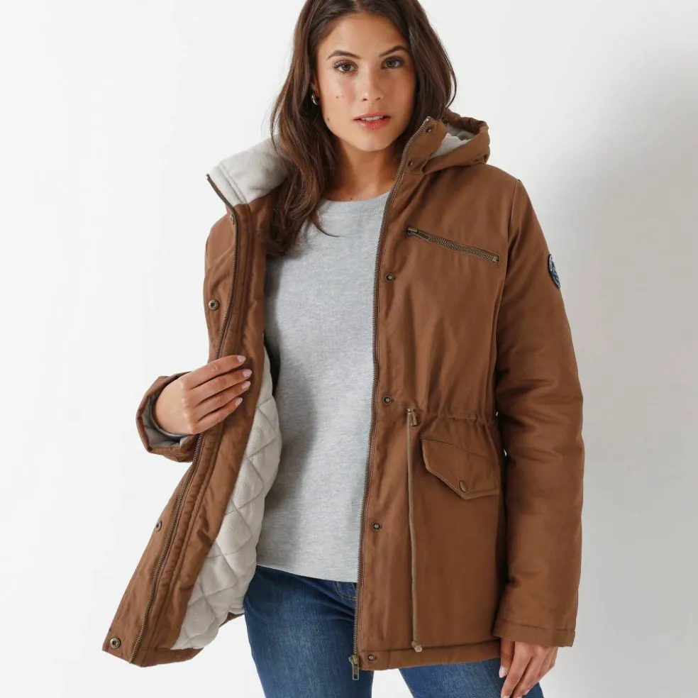 Parka déperlante doublée maille polaire