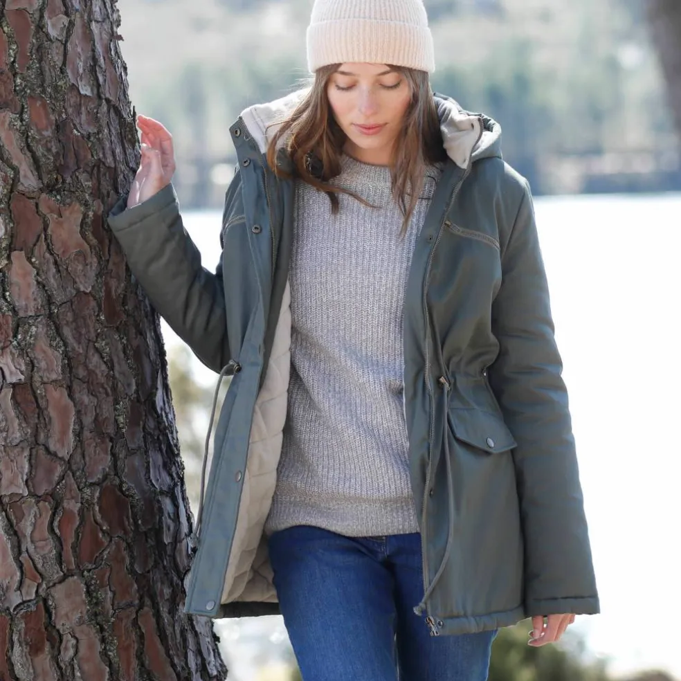 Parka déperlante doublée maille polaire