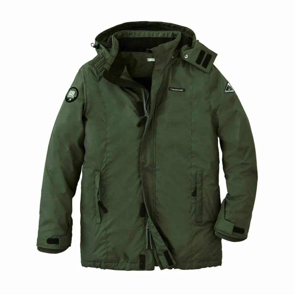 Parka imperméable doublée polaire à capuche