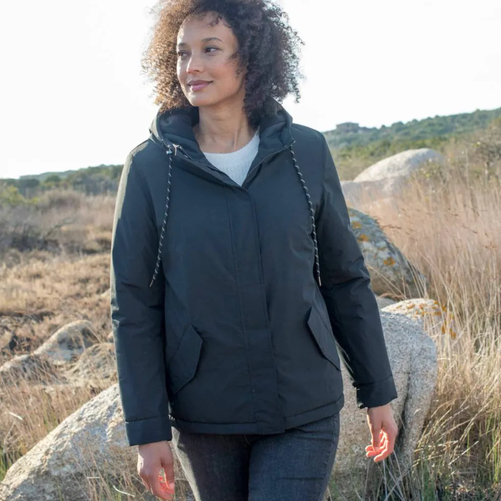 Parka imperméable zippée, à capuche