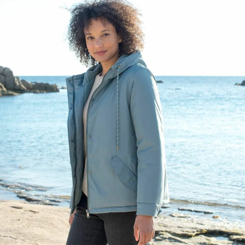Parka imperméable zippée, à capuche
