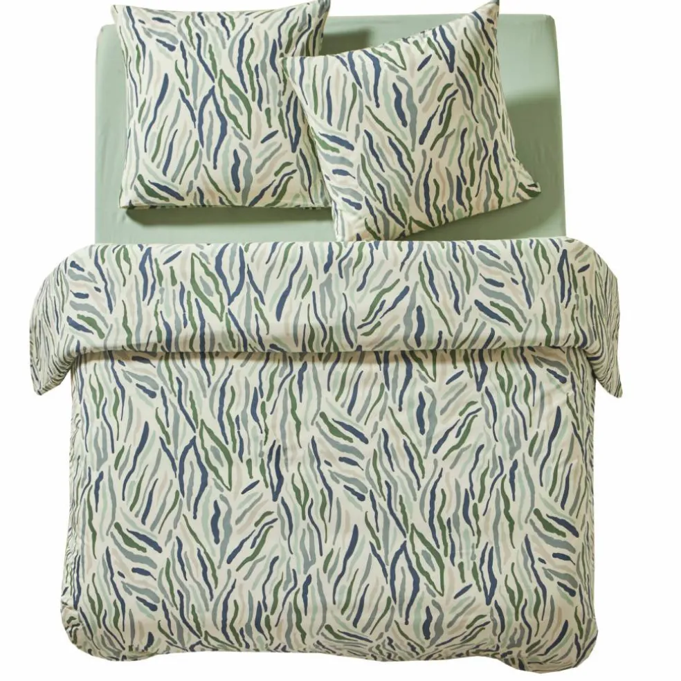 Parure de lit taie(s) + housse de couette Manu imprimée géométrique en coton