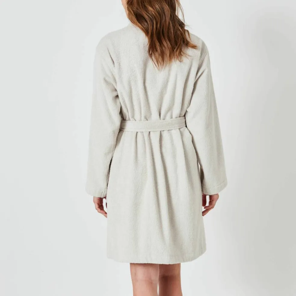Peignoir court adulte col kimono - éponge bouclette 380 g/m²
