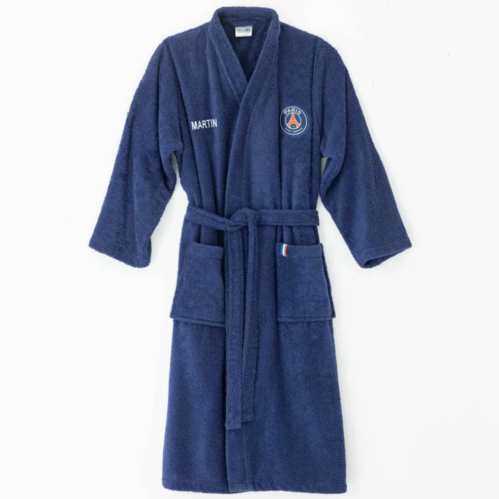 Peignoir de bain adulte col kimono PSG® personnalisable éponge