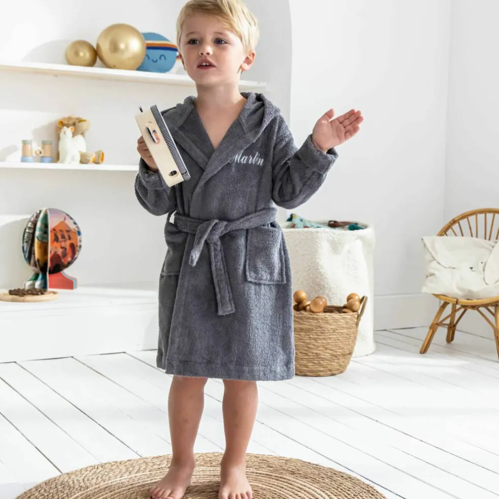 Peignoir de bain enfant personnalisable raton laveur