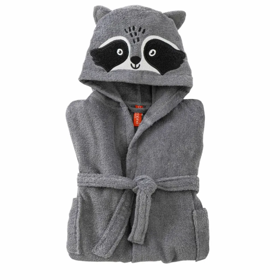 Peignoir de bain enfant raton laveur à capuche éponge coton - 340 g/m²