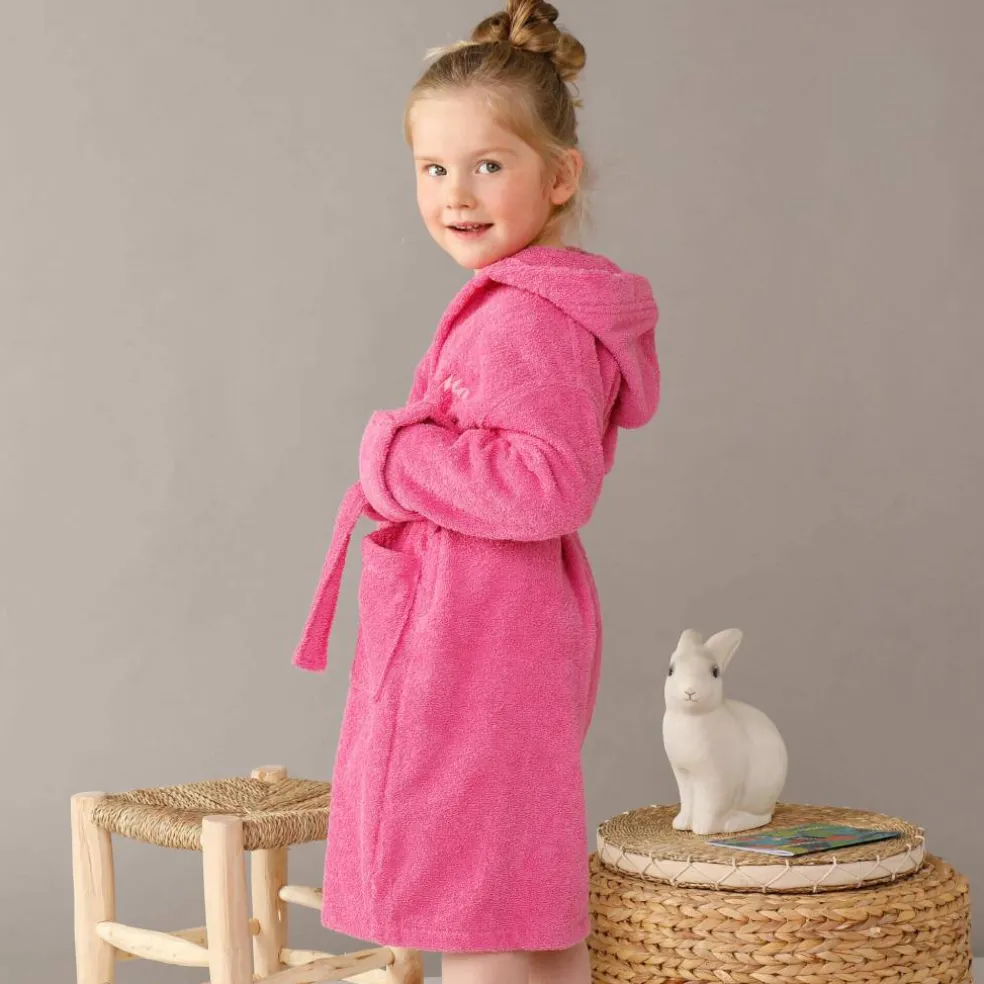 Peignoir enfant à capuche personnalisé - éponge bouclette 340 g/m²