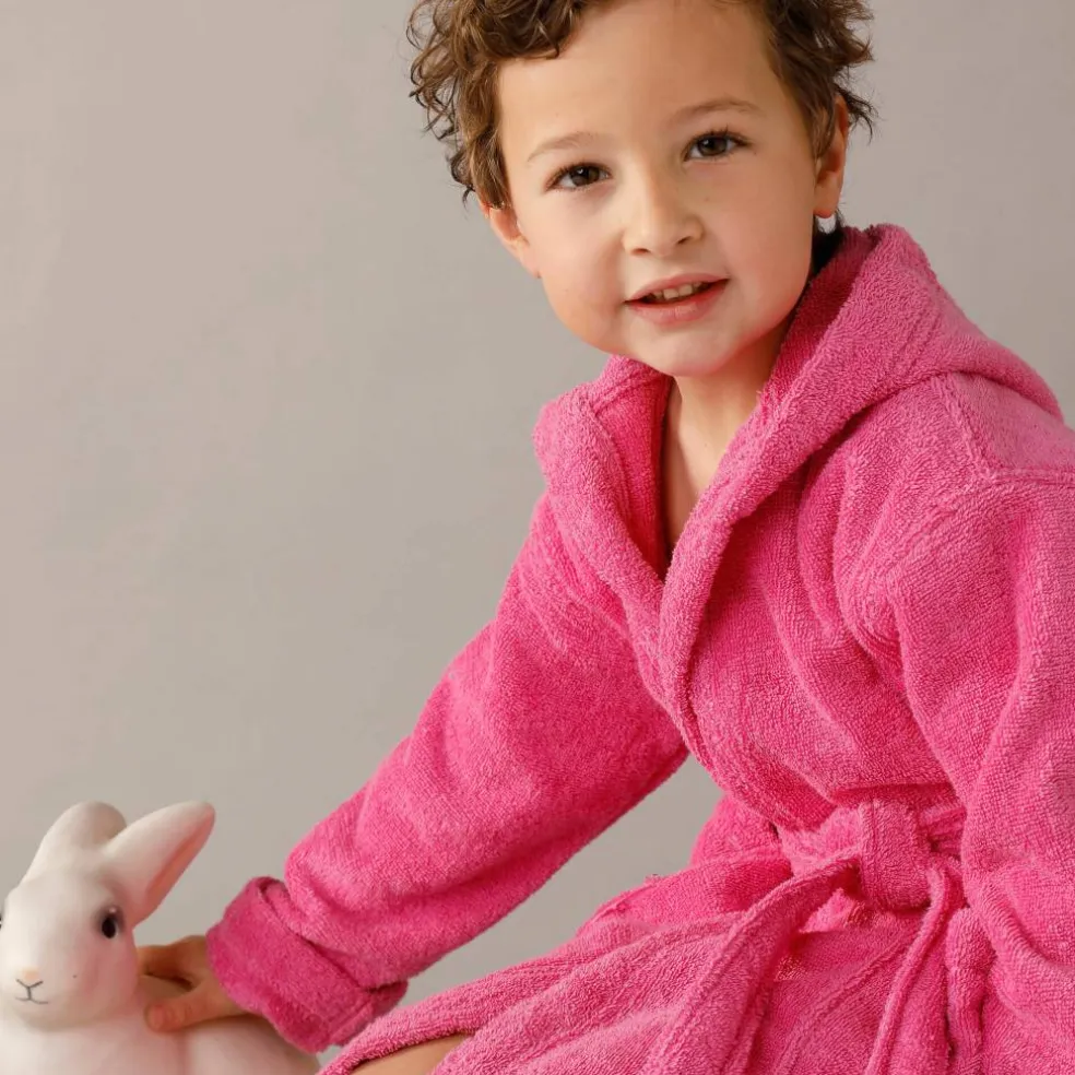 Peignoir enfant à capuche - éponge bouclette 340 g/m²