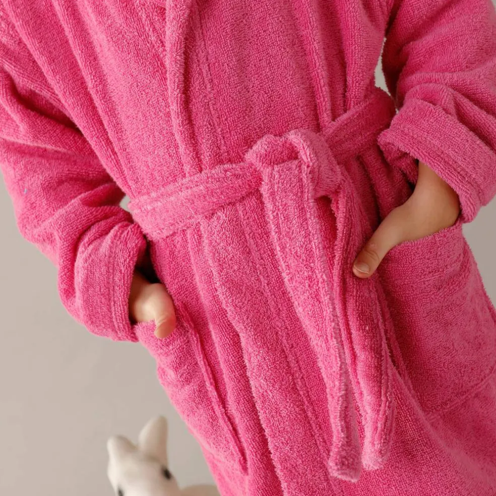 Peignoir enfant à capuche - éponge bouclette 340 g/m²