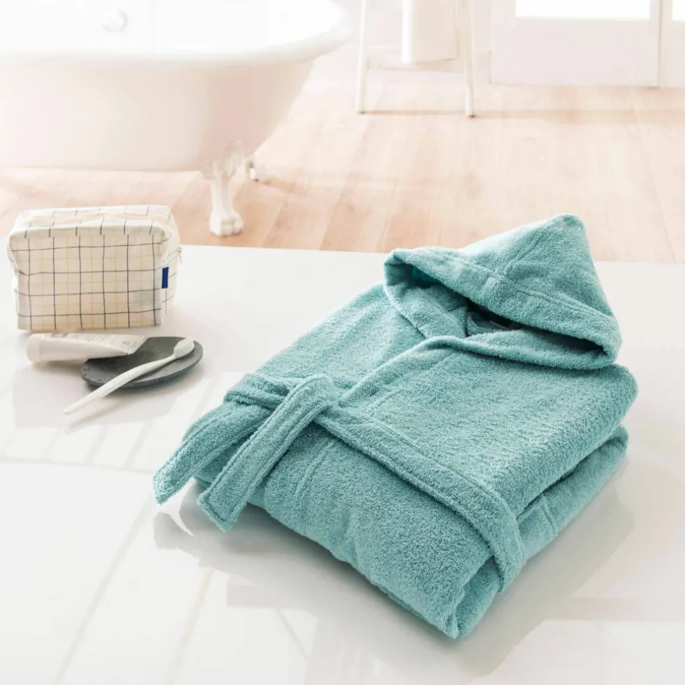 Peignoir enfant à capuche - éponge bouclette 340 g/m²