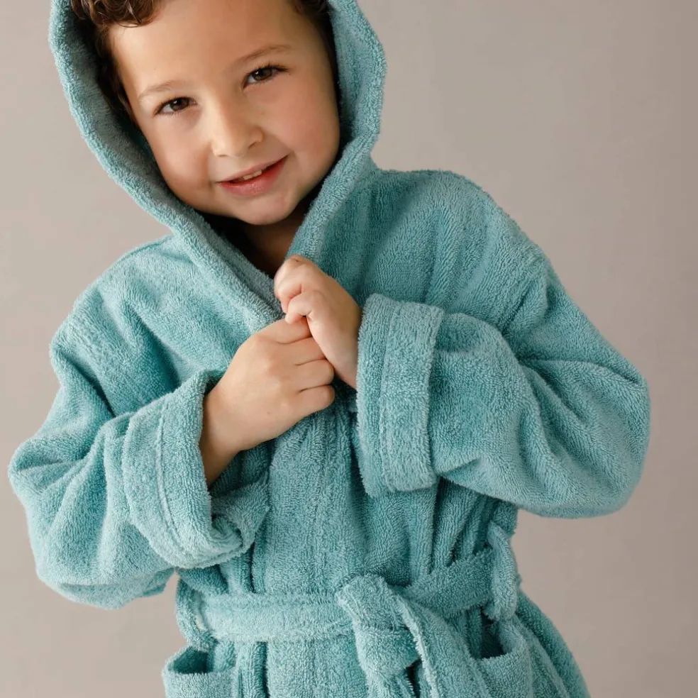 Peignoir enfant à capuche - éponge bouclette 340 g/m²