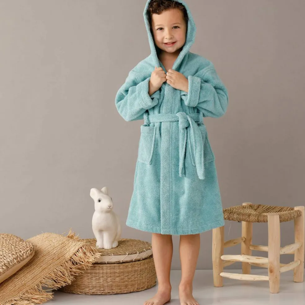 Peignoir enfant à capuche - éponge bouclette 340 g/m²