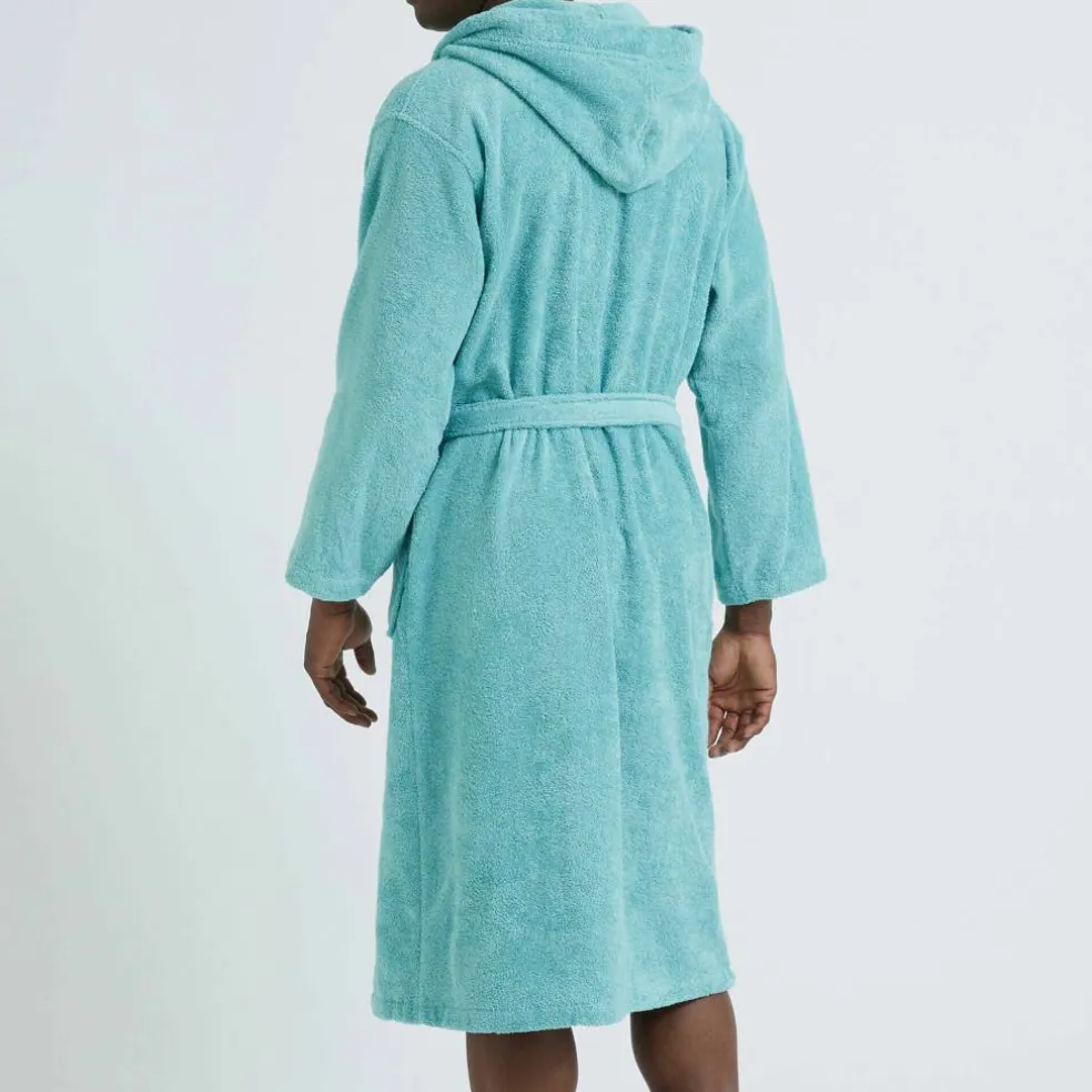 Peignoir mixte adulte col capuche éponge bouclette