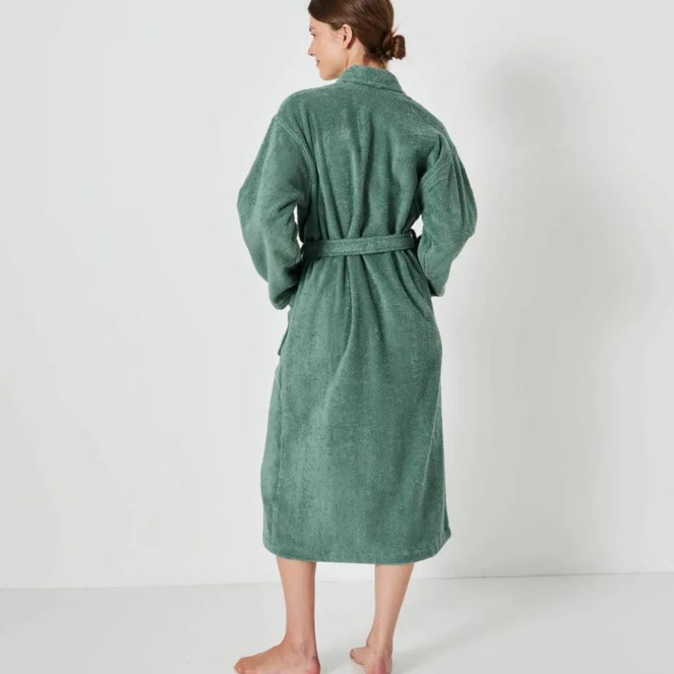 Peignoir mixte adulte col châle - éponge bouclette 380 g/m²