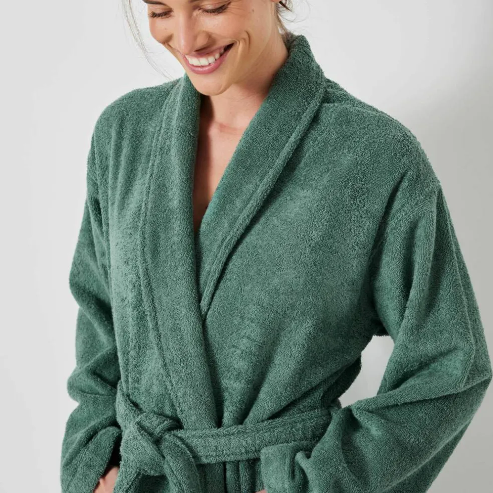 Peignoir mixte adulte col châle - éponge bouclette 380 g/m²