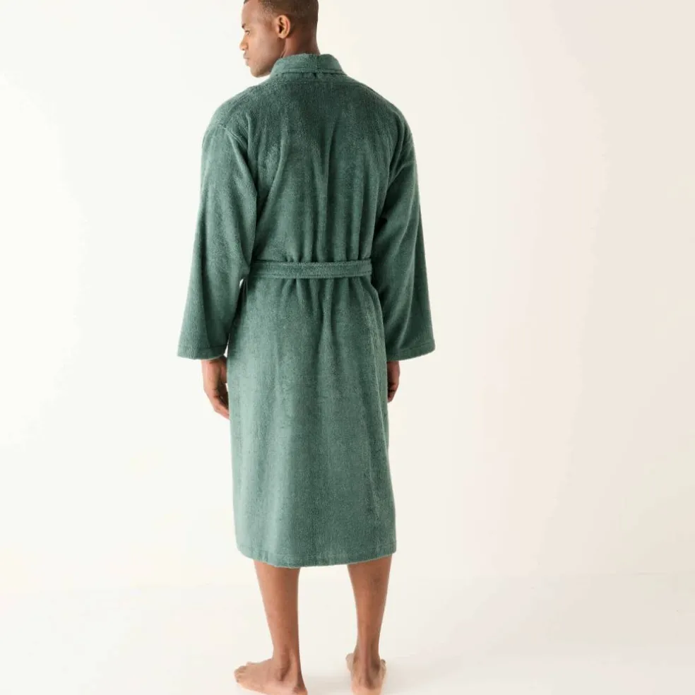 Peignoir mixte adulte col châle personnalisé - éponge bouclette 380 g/m²