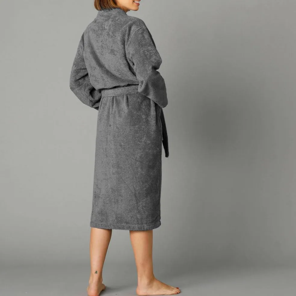 Peignoir mixte adulte col kimono - éponge bouclette 380 g/m²