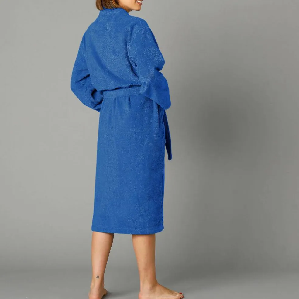 Peignoir mixte adulte col kimono - éponge bouclette 380 g/m²