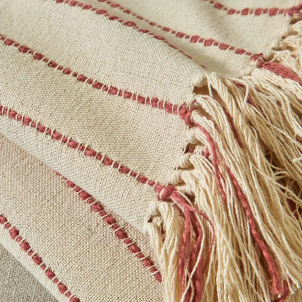 Plaid ou jeté de canapé tissage artisanal