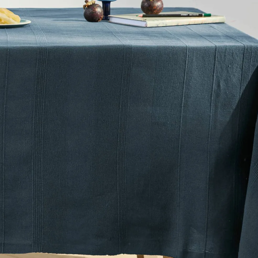Plaid ou jeté uni coton tissage artisanal