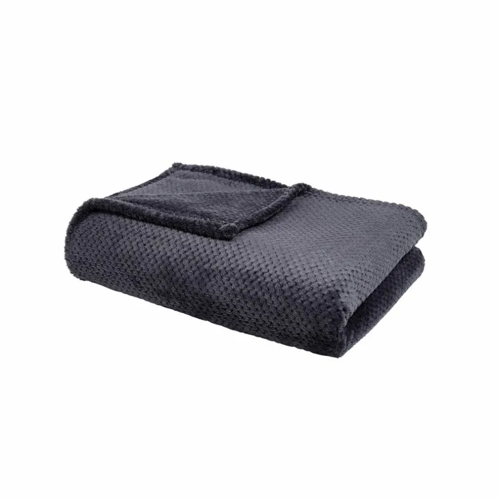 Plaid polaire nid d'abeille