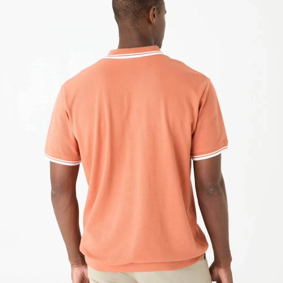 Polo maille piquée confort manches courtes